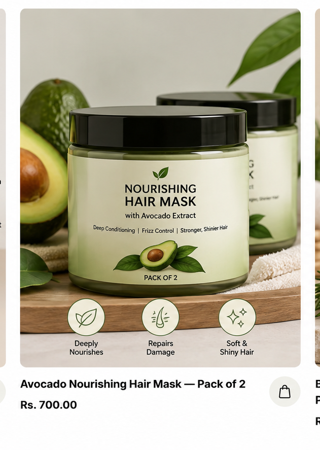 Avocado Nourishing Hair Mask — Pack of 2